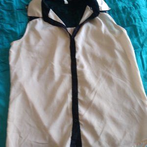Jr. Large pink sleeveless sheer blouse
